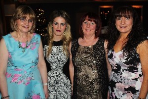 At Woman's Christmas celebrations in Ballygarry House were, from left: Ester Truslove, Lorraine Truslove, Carmel O'Connor and Helen Power. Photo by Gavin O'Conno