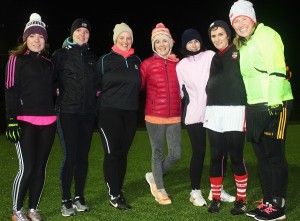 Some 'The Mothers and Others' training in Blennerville for Dublin Marathon were, from left: Kay Griffin, Grainne Quilter, ridget O'Riordan, Teresa O'Brian, Tricia Sheehan, Teresa Grainey and Andrea O'Donoghue. Photo Gavin O'Connor. 