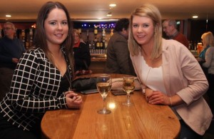 Aisling Collins and Jennifer Buckley at the Mary Black concert in Ballyroe Heights Hotel on Friday night. Photo by Dermot Crean