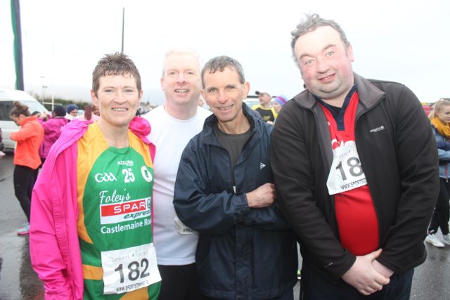 Susan O'Sullivan, Martin Moore, Tommy Horan and Shane Savage at the start of the Kerins O'Rahillys 10k event on Sunday. Photo by Dermot Crean