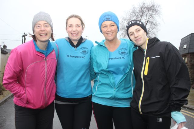 Ursula Barrett, Norma O'Dowd, Mags Hussey and Linda O'Sullivan at the start of the Kerins O'Rahillys 10k event on Sunday. Photo by Dermot Crean