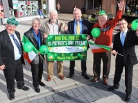 Launching the Tralee St Patricks Day Parade were, from left. Sean Lyons, Michael Gaffeney, Johnnie Wall, Frank Hartnett, Danny Leen and John Drummey. Photo by Gavin O'Connor.