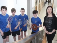 CBS The Green U14 Badminton Team, from left: David Smith, Kevin Griffin, Seamus Bradley, Sean Kennedy and Aina Knightly. Photo by Gavin O'Connor.
