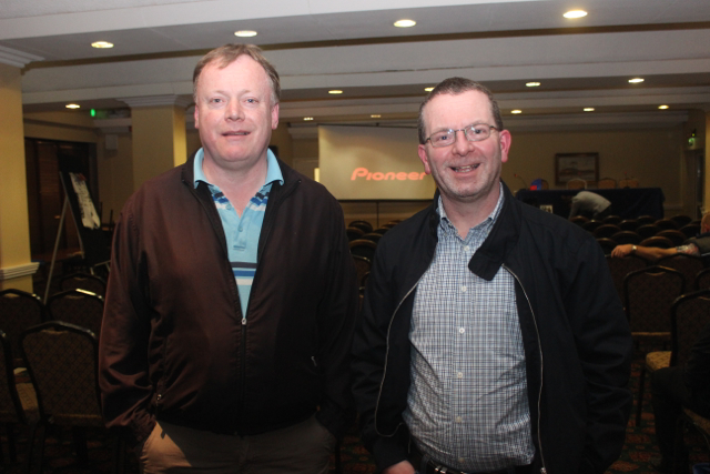 Danny O'Leary and John Devane at the Enable Ireland Cheltenham Preview on Friday night. Photo by Dermot Crean