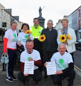 At the launch of the 2016 Kerry Hospice Good Friday Walk were, front: Dan Galvin and John Griffin. Back: Andrea O'Donoghue, Mary Shanahan, Aidan O'Mahony, Ted Moynihan, Mairead Fernane. Photo by Gavin O'Connor. 
