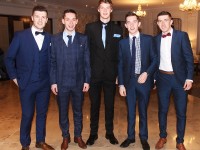 At the Kerins O'Rahilly's GAA Annual Social 2016 were, from left: Ciaran Higgins, Jack Savage, John O'Connor, Tommy Begley and John Ferguson. Photo by Gavin O'Connor.