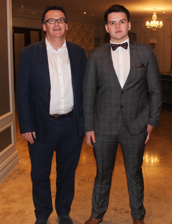 At the Kerins O'Rahilly's GAA Annual Social 2016 were, from left: Chris and Jack Short. Photo by Gavin O'Connor. 