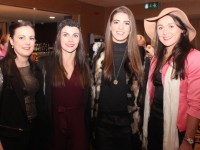 Sandra Buckley, Gina Crowley, Rheanne O'Shea and Caroline Kelly at the Kerry Ladies GAA fashion show at Ballyroe Heights Hotel on Wednesday night. Photo by Dermot Crean
