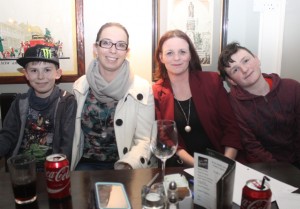 Eoin Connell, Louise Herbert, Sharon and Ryan Brosnan at the White Panthers Martial Arts Club table quiz at Kirby's Brogue Inn on Thursday night. Photo by Dermot Crean