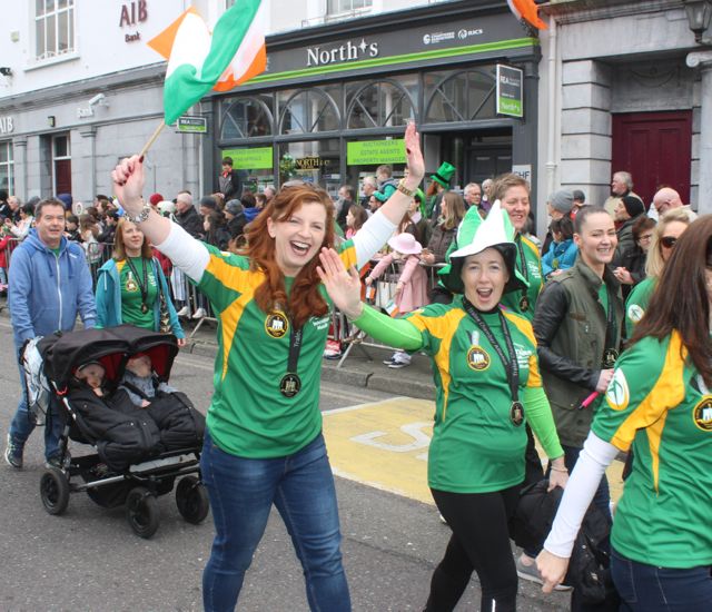 taking part in the St Patrick's Day parade. Photo by Dermot Crean