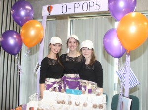 Presentation Tralee students Muirne Scanlon Meabh Pierse and Anna Sheehy with 'O-Pops' at the County Final of the Kerry County Council Annual Student Enterprise Awards at IT Tralee on Friday. Photo by Dermot Crean