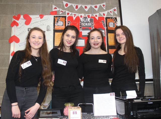 Presentation Tralee students Sharon O'Connor, Mela Budayova, Ciarda Supple and Meadhbh Dowling of O'Snap Photography at the County Final of the Kerry County Council Annual Student Enterprise Awards at IT Tralee on Friday. Photo by Dermot Crean