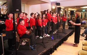 Derryquay National School performing at the choir performance for Seachtain Na Gaeilge. Photo by Gavin O'Connor. 