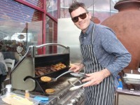 Nathan McDonnell on BBQ duties at the Family Fun at Ballyseedy Garden Centre in aid of Down Syndrome Kerry on Saturday. Photo by Dermot Crean