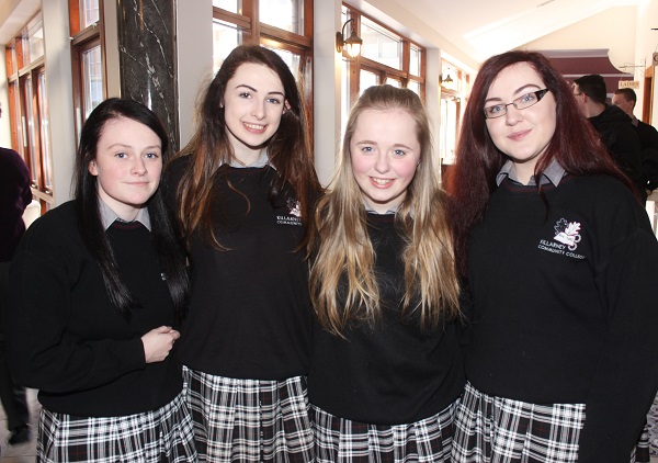From Killarney Community Colleg, Leanne Hurlihy, Laura Courtney,  Laura Daly, Breda Kelliher and Laura Daly at the Kerry ETB 1916 commemoration event in The Rose Hotel. Photo by Gavin O'Connor. 