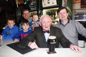 Celebrating Eugie Cray's 60 years in the Ballymac Bar were, from left: . Photo by Gavin O'Connor. 