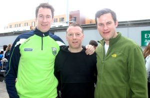 Ciaran Brosnan, Eoin Cronin and Eoin Brosnan in Croke Park for the Kerry v Dublin Allianz National League Final on Sunday. Photo by Dermot Crean