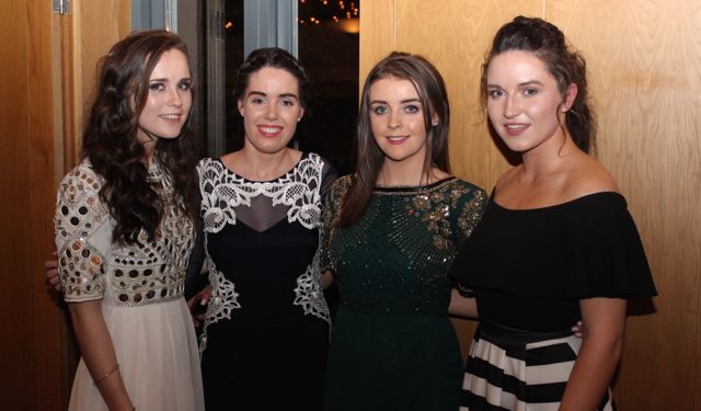 Triona Clifford, Katie Lynch, Martina Carey and Ellen Browne at the Brookfield College Graduation in Ballyroe Heights Hotel on Thursday night. Photo by Dermot Crean