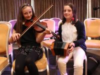 Katie Ross and Orla Murphy at the opening of Fleadh Cheoil Chiarraí at the Rose Hotel on Wednesday night. Photo by Dermot Crean