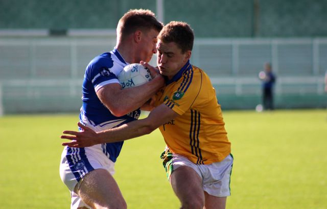 Tommy Walsh tackled by Shane Stack. Photo by Dermot Crean