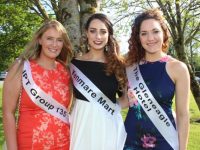 Aoife Daly (IPT Group 135), Carmel O'Leary (Kenmare Mart) and Maureen Cournane (Gleneagle Hotel) on the grounds of Kerry County Council where the Kerry Rose contestants visited on Friday afternoon. Photo by Dermot Crean