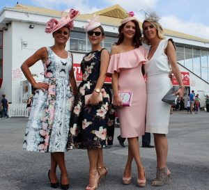 Tasha and Jordana O'Connor, Nicole and Brenda O'Brien at Listowel Racecourse Ladies Day. Photo by Gavin O'Connor. 