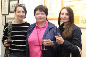 Rachel O'Shea, Bridget O'Shea and Cara O'Shea at the Tralee Art Group exhibition in Kerry County Library. Photo by Gavin O'Connor.