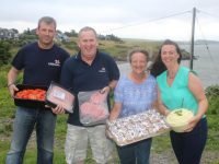 Lee Sugrue, John Williams, Jan Bolt and Jennifer Williams at the barbecue in aid of Fenit Lifeboat on Saturday night. Photo by Dermot Crean