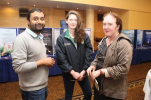 Owais Dil Zuber, Siobhan Foden and Julia O'Shea at the Kerry Islamic Cultural Exhibition on Saturday in the Brandon Hotel. Photo by Dermot Crean