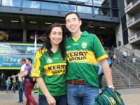 Cathy Hayes and James Moriarty, Castlemaine, up for the match on Sunday. Photo by Dermot Crean