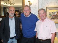 Fergus Dillon, Brendan Murphy and Dermot Fullam at the Oakpark Reunion in Meadowlands Hotel on Saturday night. Photo by Dermot Crean