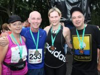 Gina Barrett, Ray Darcy, Marian Godley and Mick Harkin at the Rose of Tralee 10k Run on Sunday afternoon. Photo by Dermot Crean
