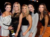 Kelly Houlihan, Kayleigh Windsor,   Christina Foley, Rebecca Stack and Anna Foley at the Austin Stacks Strictly Come Dancing night in The Dome on Saturday. Photo by Dermot Crean