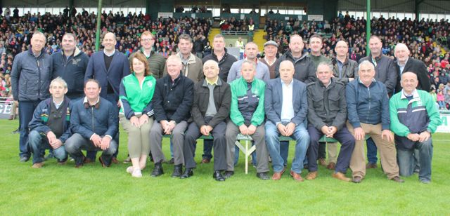 The Ballyduff 1991 county championship winning team presented at half-time during the game. Photo by Dermot Crean