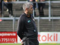 Austin Stacks manager Stephen Stack surveying his side before throw in of the Kerry Senior Club Championship Final against Dr Crokes on Saturday. Photo by Dermot Crean.