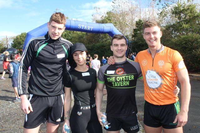 Jack O'Connell, Charlotte Griffin, PJ O'Mahony and Ivan Parker at the Churchill 6k on Sunday. Photo by Dermot Crean