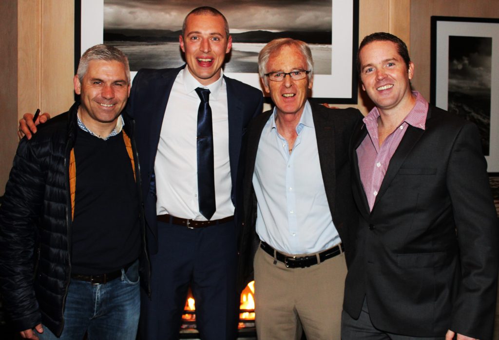 Stephen Stack, Kieran Donaghy, Aidan O'Connor and Mark O'Connor and at the launch of 'What Do You Think Of That' in the Ballygarry House Hotel. Photo by Gavin O'Connor. 