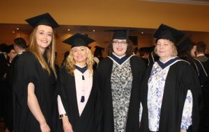 Darina Stack, Magdalena Nowak, Christine Poff and Debbie Cody (Office Information Systems) at the IT Tralee conferring ceremony at the Brandon Hotel Conference Centre on Friday morning. Photo by Dermot Crean