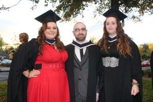 Rachel Gordon (Music Tech), Kieran McGettigan (TV, Radio and New Media Broadcasting) and Stacey Dineen Higgins (TV, Radio and New Media Broadcasting) at the IT Tralee conferring ceremony at the Brandon Hotel Conference Centre on Friday morning. Photo by Dermot Crean