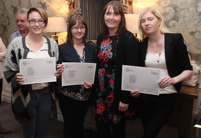 Ann Hogan (ECDL), Breda Fitzgerald (ECDL), Tutor Mary Teresa Buckley and Catriona Fitzell at the Kerry ETB Presentation of Certificates ceremony in The Rose Hotel on Wednesday. Photo by Dermot Crean