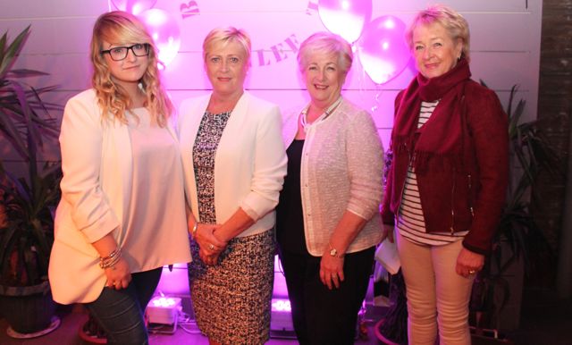 Sarah, Joan, Johanna and Maryanne Downes at the 'Think Pink, Think Positive' event at Benners Hotel on Thursday night. Photo by Dermot Crean