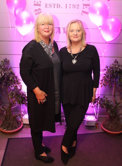 Jenny Sheehy and Bernie Nealon at the 'Think Pink, Think Positive' event at Benners Hotel on Thursday night. Photo by Dermot Crean