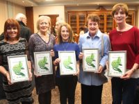 Best Gardens winners Marian Carroll, Fran Malone, Margaret Davis, Irene O'Donnell and Brenda O'Connell at the Tidy Tralee Awards on Monday night in the Rose Hotel. Photo by Dermot Crean