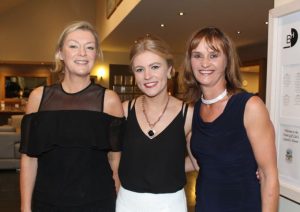 Louise Moran, Emma Leahy and Catherine McCarthy at the Tralee Golf Club Captain's Dinner at the Ballyroe Heights Hotel on Saturday night. Photo by Dermot Crean