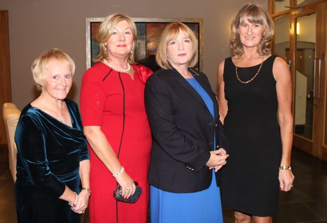 Maureen Tiplady, Catherine Daly, Dorothy O'Driscoll (Lady Captain) and Mary Murphy at the Tralee Golf Club Captain's Dinner at the Ballyroe Heights Hotel on Saturday night. Photo by Dermot Crean