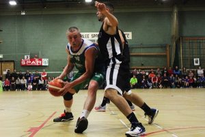 Action from the Irish TV Tralee Warriors Match against Swords Thunder in The Complex. Photo by Gavin O'Connor.