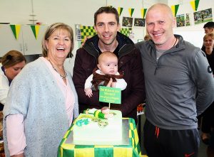 At the party for Marc O'Se in the CBS The Green were Marc and son Tadgh, principal Anne O'Callaghan and Fergus Clifford. Photo by Gavin O'Connor. 