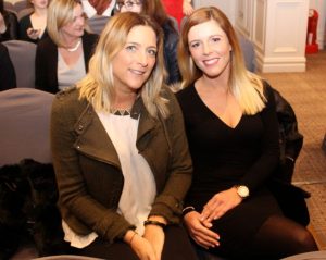 Dorren Fitzgerald and Aisling Van Der Velde at the Aughacasla NS Fashion Show at the Rose Hotel on Friday night. Photo by Dermot Crean