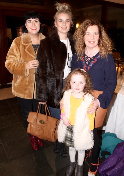 Francesca Callaghan, Danielle Callaghan, Treasa Walsh and Caragh Kelliher at the fashion show in aid of St Vincent de Paul at the Ballyroe Heights Hotel on Thursday night. Photo by Dermot Crean