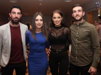 Stephen Leen, Cliona Hayes, Sarah O'Carroll and David Griffin at the St Brendan's Hurling Club 'Strictly Come Dancing' in the Ballyroe Heights Hotel on Saturday night. Photo by Dermot Crean